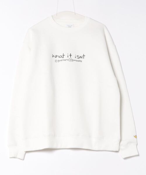 (What it isNt)ART BY MARKGONZALES(ワットイットイズント)の「【(What it isNt)ART BY MARKGONZALES / (ワットイットイズント) アートバイマークゴンザレス】リラックスフィット バックプリント 裏起毛 クルーネックトレーナー ユニセックス(スウェット・メンズ・ホワイト系その他2/ゴールド系その他/ブルー系その他/グリーン系その他2/ホワイト系その他/ピンク系その他2・X-LARGE/LARGE/MEDIUM)」の14枚目の写真
