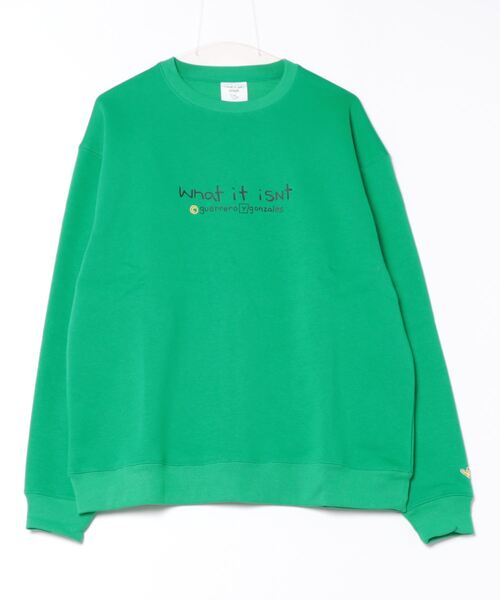 (What it isNt)ART BY MARKGONZALES(ワットイットイズント)の「【(What it isNt)ART BY MARKGONZALES / (ワットイットイズント) アートバイマークゴンザレス】リラックスフィット バックプリント 裏起毛 クルーネックトレーナー ユニセックス(スウェット・メンズ・ホワイト系その他2/ゴールド系その他/ブルー系その他/グリーン系その他2/ホワイト系その他/ピンク系その他2・X-LARGE/LARGE/MEDIUM)」の16枚目の写真