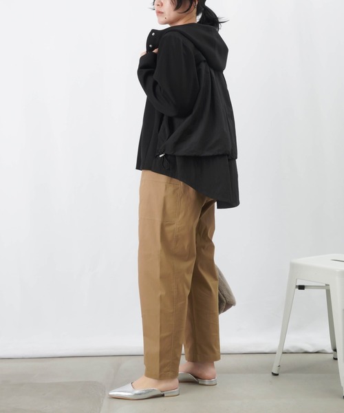 LUCA/LADY LUCK LUCA(ルカ/レディラックルカ)の「LC/LLL ダンボールナイロンワッシャー切替パーカー / バック切替フードブルゾン(その他アウター・レディース・グレー/ブラック・FREE)」の6枚目の写真