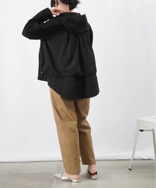 LUCA/LADY LUCK LUCA(ルカ/レディラックルカ)の「LC/LLL ダンボールナイロンワッシャー切替パーカー / バック切替フードブルゾン(その他アウター・レディース・グレー/ブラック・FREE)」の7枚目の写真