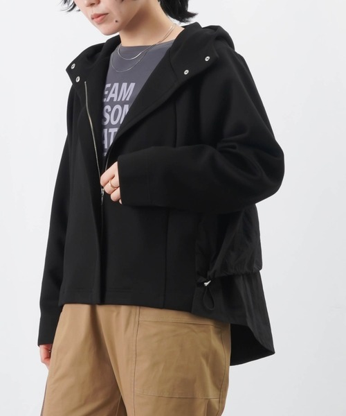 LUCA/LADY LUCK LUCA(ルカ/レディラックルカ)の「LC/LLL ダンボールナイロンワッシャー切替パーカー / バック切替フードブルゾン(その他アウター・レディース・グレー/ブラック・FREE)」の5枚目の写真