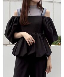 MERCURYDUO | シアー切替ノースリニット(ニット/セーター)