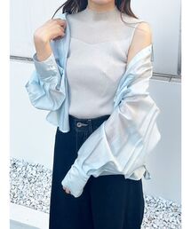 MERCURYDUO | シアー切替ノースリニット(ニット/セーター)