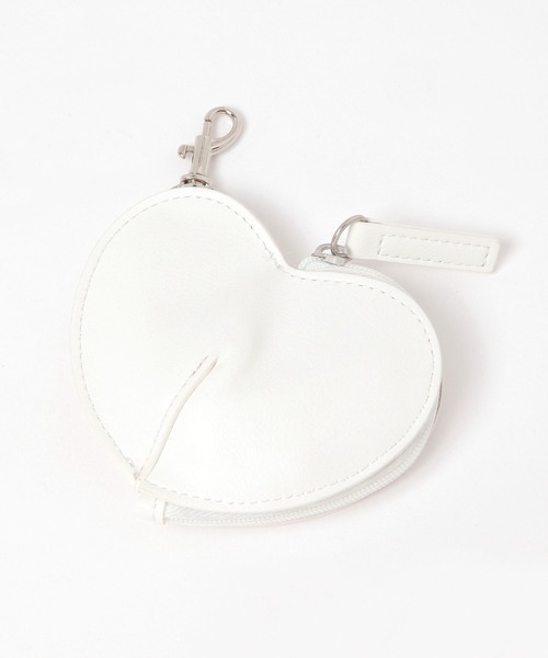 LAKOLE(ラコレ)の「ぷっくりハートマルチケース / 208904(ポーチ・レディース・ホワイト/レッド/その他1/ブラック・FREE)」の1枚目の写真