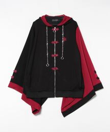 PSYCHO NATION 振袖チャイナ ZIPパーカー PSYCHO NATION】チャイナデザイン 光沢ベロア フルZIPパーカー