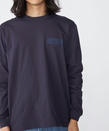 【WEB限定】SHIPS: グラフ ステッチ SHIPSロゴ ロングスリーブ Tシャツ