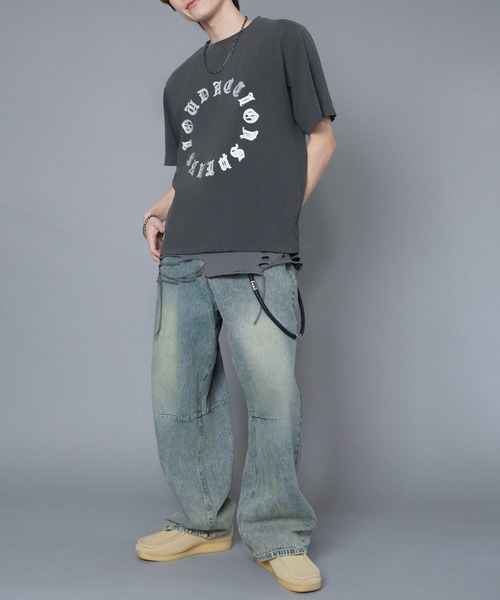 SPINNS（スピンズ）の「バレルレッグジーンズ/カーブデニムパンツ（デニムパンツ・メンズ・ライトブルー/ブルー/ブラック/ネイビー・L/M/S/XL）」の15枚目の写真