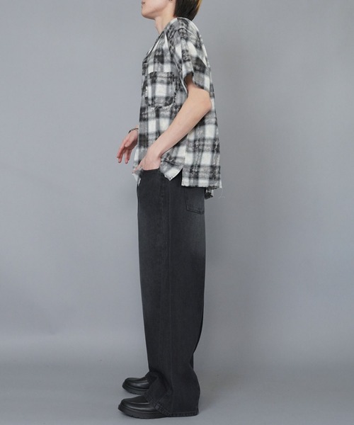 SPINNS（スピンズ）の「バレルレッグジーンズ/カーブデニムパンツ（デニムパンツ・メンズ・ライトブルー/ブルー/ブラック/ネイビー・L/M/S/XL）」の20枚目の写真