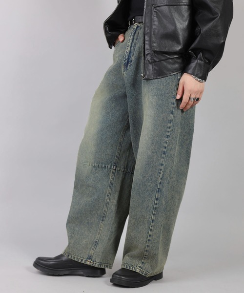 低身長さんにおすすめ！ヴィンテージライクデニムカーブパンツ/バレルレッグデニム（デニムパンツ）｜SPINNS（スピンズ） pattayablatt.com