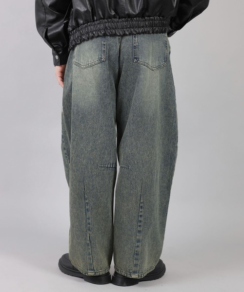 低身長さんにおすすめ！ヴィンテージライクデニムカーブパンツ/バレルレッグデニム（デニムパンツ）｜SPINNS（スピンズ） pattayablatt.com