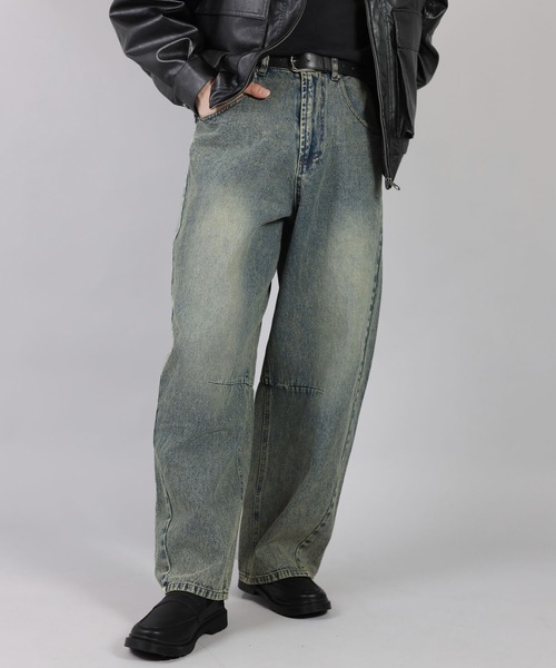 低身長さんにおすすめ！ヴィンテージライクデニムカーブパンツ/バレルレッグデニム（デニムパンツ）｜SPINNS（スピンズ） pattayablatt.com