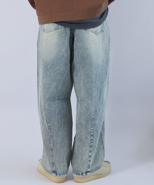 低身長さんにおすすめ！ヴィンテージライクデニムカーブパンツ/バレルレッグデニム（デニムパンツ）｜SPINNS（スピンズ） pattayablatt.com