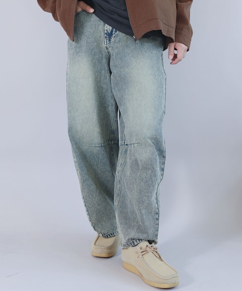 低身長さんにおすすめ！ヴィンテージライクデニムカーブパンツ/バレルレッグデニム（デニムパンツ）｜SPINNS（スピンズ） pattayablatt.com