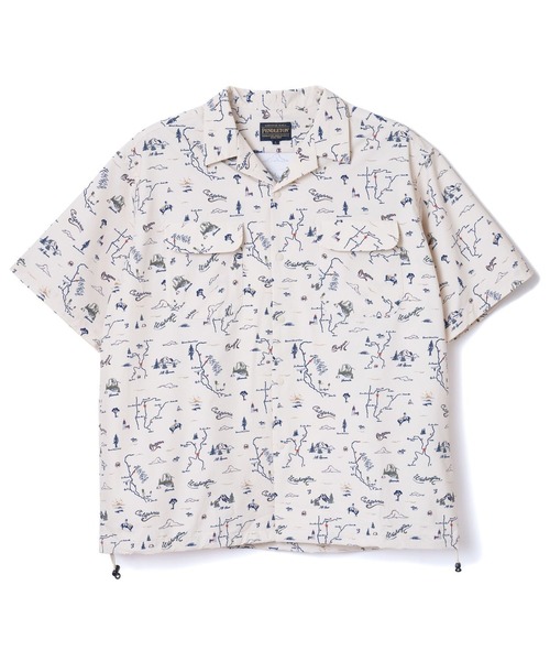PENDLETON(ペンドルトン)の「PENDLETON/ペンドルトン 半袖シャツ セットアップ対応 5275-0006(シャツ/ブラウス・メンズ・グレイッシュベージュ/グリーン系その他/ネイビー・M/L)」の2枚目の写真