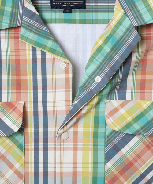 PENDLETON(ペンドルトン)の「PENDLETON/ペンドルトン 半袖シャツ セットアップ対応 5275-0006(シャツ/ブラウス・メンズ・グレイッシュベージュ/グリーン系その他/ネイビー・M/L)」の5枚目の写真
