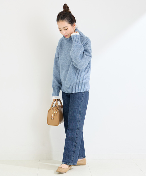 B.C STOCK(ベーセーストック)の「《追加3》【WEB限定】ミッドライズテーパード5ポケット JEAN(デニムパンツ・レディース・ブルー/ネイビー・SMALL/MEDIUM/LARGE)」の13枚目の写真