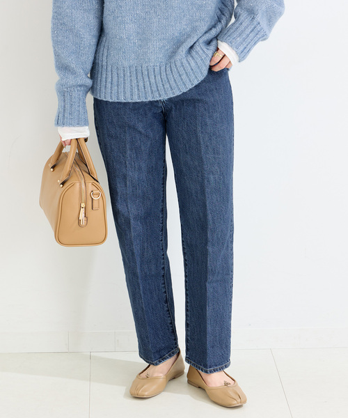 B.C STOCK(ベーセーストック)の「《追加3》【WEB限定】ミッドライズテーパード5ポケット JEAN(デニムパンツ・レディース・ブルー/ネイビー・SMALL/MEDIUM/LARGE)」の16枚目の写真