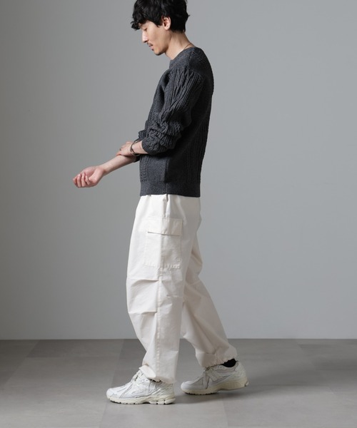 NANO universe（ナノユニバース）の「ケーブルエアーニット（ニット/セーター・メンズ・ブラック/グレー/ブルー/グリーン・L/M/S）」の19枚目の写真