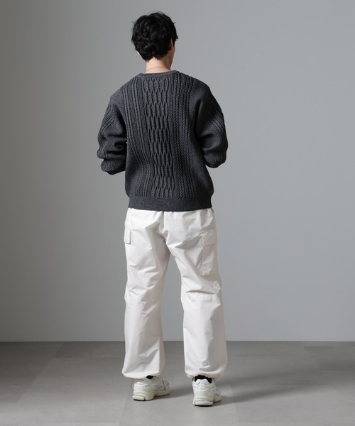 NANO universe（ナノユニバース）の「ケーブルエアーニット（ニット/セーター・メンズ・ブラック/グレー/ブルー/グリーン・L/M/S）」の20枚目の写真
