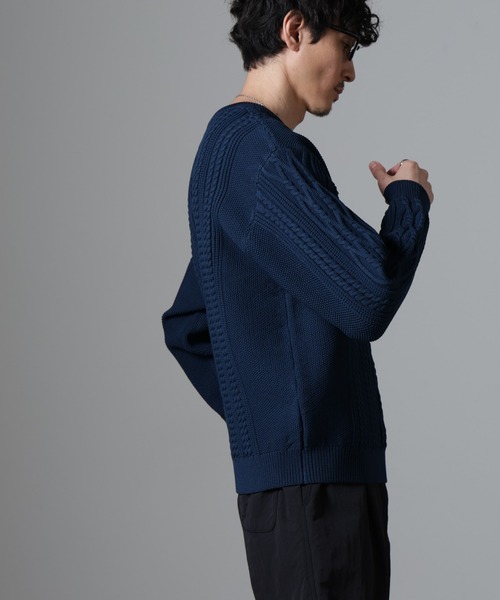 セール】ケーブルエアーニット（ニット/セーター）｜NANO universe