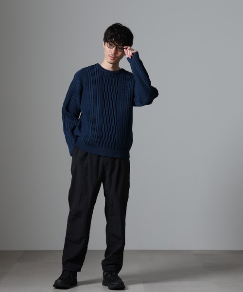 セール】ケーブルエアーニット（ニット/セーター）｜NANO universe