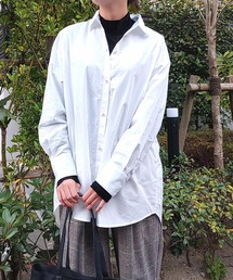 Q | コットンブロードバイカラーシャツ(シャツ/ブラウス)