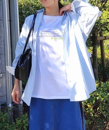 Q | コットンブロードバイカラーシャツ(シャツ/ブラウス)