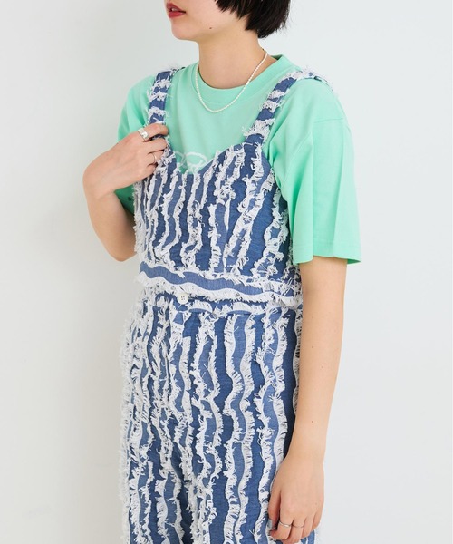 I am I in fact...（アイアムアイインファクト）の「●WAVE CUT JQ ビスチェ（その他トップス・レディース・グレー/ネイビー・FREE）」の9枚目の写真