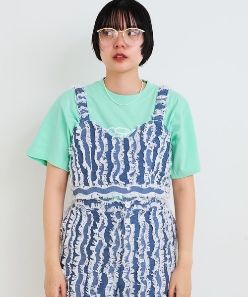 I am I in fact...（アイアムアイインファクト）の「●WAVE CUT JQ ビスチェ（その他トップス・レディース・グレー/ネイビー・FREE）」の11枚目の写真