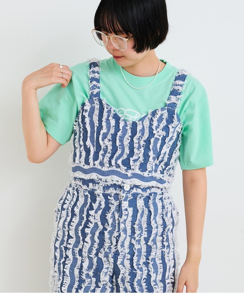 [新品] ounce 韓国 ビスチェ セール】○WAVE CUT JQ ビスチェ（その他トップス）｜I am I in