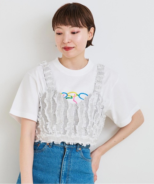 I am I in fact...（アイアムアイインファクト）の「●WAVE CUT JQ ビスチェ（その他トップス・レディース・グレー/ネイビー・FREE）」の3枚目の写真