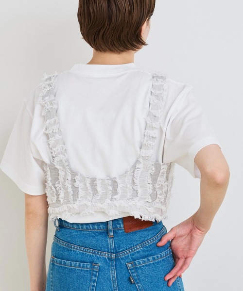 I am I in fact...（アイアムアイインファクト）の「●WAVE CUT JQ ビスチェ（その他トップス・レディース・グレー/ネイビー・FREE）」の5枚目の写真