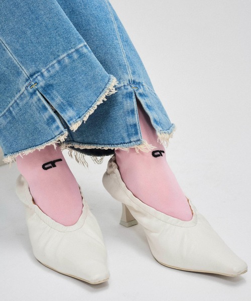 ADAM ET ROPE'（アダムエロペ）の「シアーハイソックス（ソックス/靴下・レディース・グリーン/ピンク/ブラック/ホワイト系その他5・FREE）」の4枚目の写真