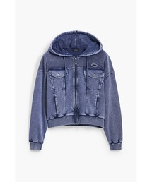 Desigual（デシグアル）の「デニムスウェット ハイブリッドパーカー ブルー（スウェット）」