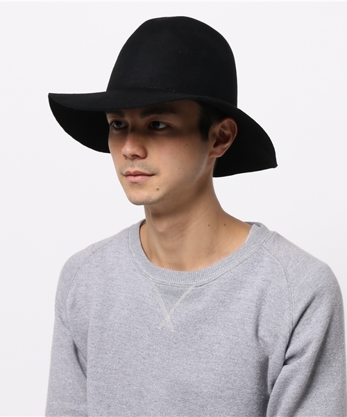 Discoat Parisien MENS（ディスコートパリシアンメンズ）の「つば広フェルトハット（ハット・メンズ・ブラック/キャメル/チャコールグレー・ﾌﾘ-）」の4枚目の写真