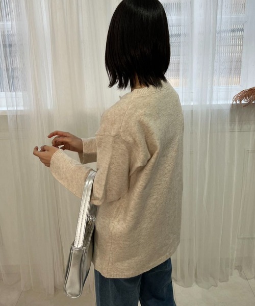 mebole（メボレ）の「2WAYリボンニットトップス（ニット/セーター・レディース・アイボリー/グレー・FREE）」の21枚目の写真