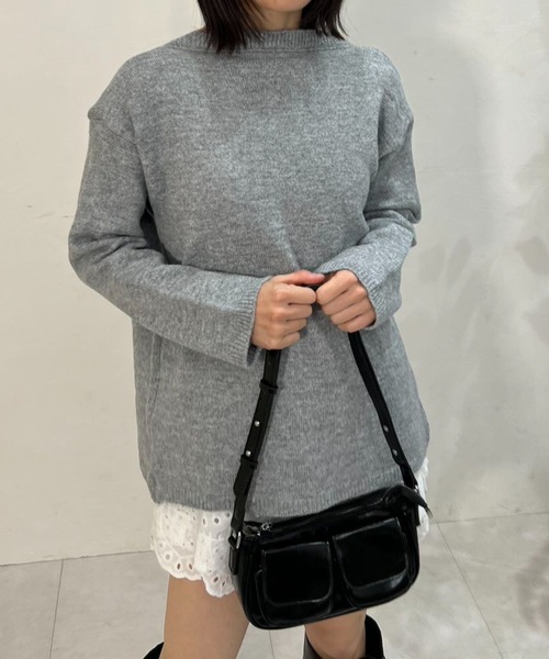 mebole（メボレ）の「2WAYリボンニットトップス（ニット/セーター・レディース・アイボリー/グレー・FREE）」の13枚目の写真
