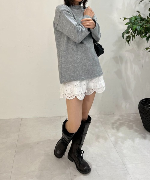 mebole（メボレ）の「2WAYリボンニットトップス（ニット/セーター・レディース・アイボリー/グレー・FREE）」の7枚目の写真