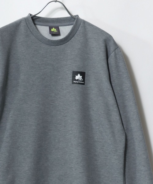 LOGOS（ロゴス）の「LOGOS/ロゴス ワンポイントロゴ クルーネックスウェット レディース メンズ トレーナー（スウェット・メンズ・グレー/ブルーグリーン/キャメル/ホワイト/スミクロ・M/L/LL）」の22枚目の写真