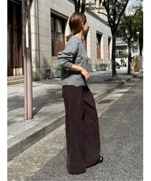ulu | Corduroy tuck wide pants(その他パンツ)