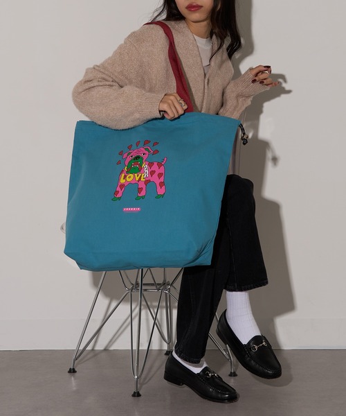 FREDRIK PACKERS(フレドリックパッカーズ)の「【FREDRIK PACKERS】FREDRIK ≪別注コラボレーション≫MASAMI YANAGIDA キャンバストート L(トートバッグ・レディース・ブラウン/ライトグレー/グリーン/ホワイト/パープル/ブルー/グレー/ブラック/アイボリー・FREE)」の20枚目の写真