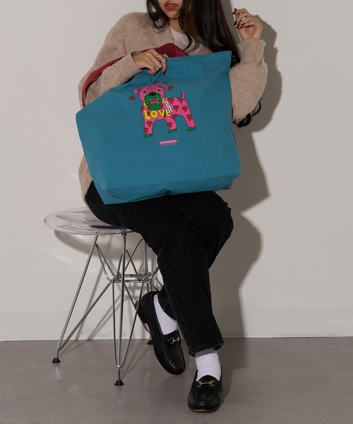 FREDRIK PACKERS(フレドリックパッカーズ)の「【FREDRIK PACKERS】FREDRIK ≪別注コラボレーション≫MASAMI YANAGIDA キャンバストート L(トートバッグ・レディース・ブラウン/ライトグレー/グリーン/ホワイト/パープル/ブルー/グレー/ブラック/アイボリー・FREE)」の21枚目の写真