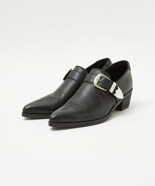 5351 POUR LES HOMMES(ゴーサンゴーイチプールオム)の「【25S/S】ハイヒール カスタム ポインテッドトゥ レザー スリッポン シューズ(スリッポン・メンズ・ブラック・40/41/42/43/45/44)」の14枚目の写真