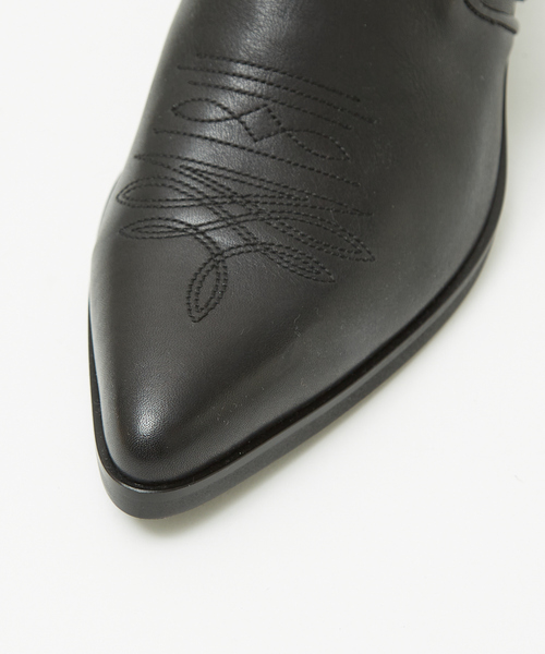 5351 POUR LES HOMMES(ゴーサンゴーイチプールオム)の「【25S/S】ハイヒール カスタム ポインテッドトゥ レザー スリッポン シューズ(スリッポン・メンズ・ブラック・40/41/42/43/45/44)」の8枚目の写真