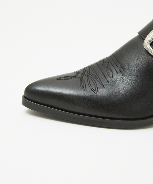 5351 POUR LES HOMMES(ゴーサンゴーイチプールオム)の「【25S/S】ハイヒール カスタム ポインテッドトゥ レザー スリッポン シューズ(スリッポン・メンズ・ブラック・40/41/42/43/45/44)」の6枚目の写真