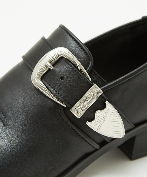 5351 POUR LES HOMMES(ゴーサンゴーイチプールオム)の「【25S/S】ハイヒール カスタム ポインテッドトゥ レザー スリッポン シューズ(スリッポン・メンズ・ブラック・40/41/42/43/45/44)」の4枚目の写真