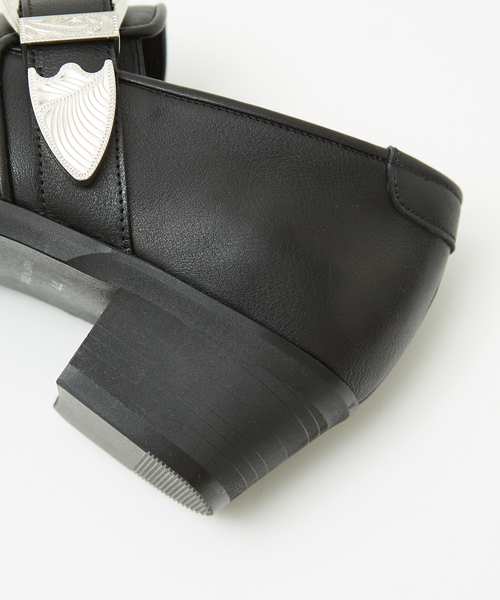 5351 POUR LES HOMMES(ゴーサンゴーイチプールオム)の「【25S/S】ハイヒール カスタム ポインテッドトゥ レザー スリッポン シューズ(スリッポン・メンズ・ブラック・40/41/42/43/45/44)」の2枚目の写真