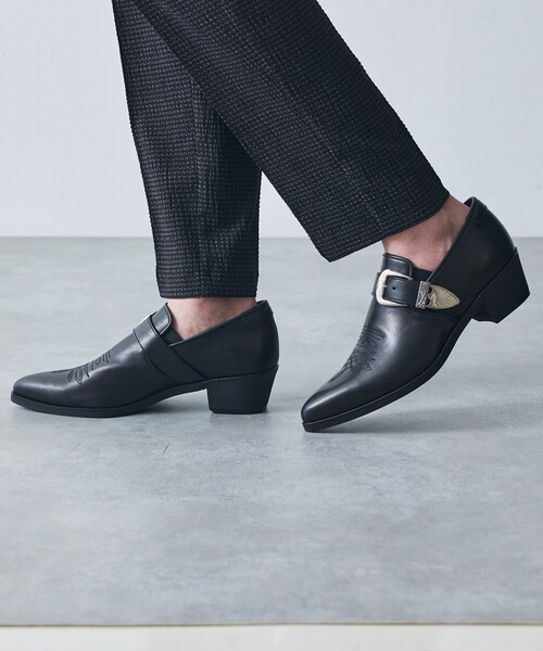 5351 POUR LES HOMMES（ゴーサンゴーイチプールオム）の「【25S/S】ハイヒール カスタム ポインテッドトゥ レザー スリッポン シューズ（スリッポン・メンズ・ブラック・40/41/42/43/45/44）」の15枚目の写真