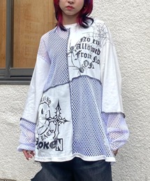 Candy Stripper | DOCKING MESH トップス(Tシャツ/カットソー)