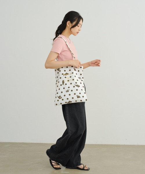 Wpc. Patterns（ダブリュピーシーパターンズ）の「沖昌之×Wpc. Patterns はっ水トートバッグ（トートバッグ・レディース・オフホワイト/グレー・FREE）」の8枚目の写真